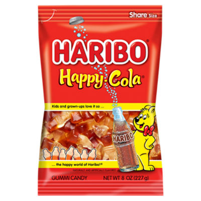 Haribo Happy-Cola Gummi Candy Share Size, 8 oz, 8 Ounce