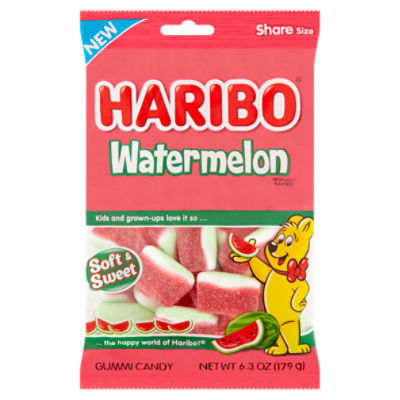 Haribo Watermelon Gummi Candy Share Size, 6.3 oz