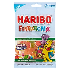 Haribo Funtastic Mix Gummi, Candy, 8 Ounce