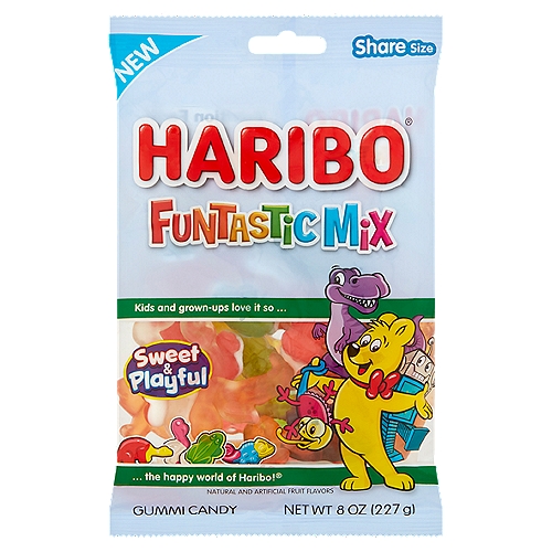 Haribo Funtastic Mix Gummi Candy Share Size, 8 oz
Haribo® Funtastic Mix
...and oodles of shapes & flavors!