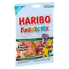 Haribo Funtastic Mix Gummi, Candy, 8 Ounce