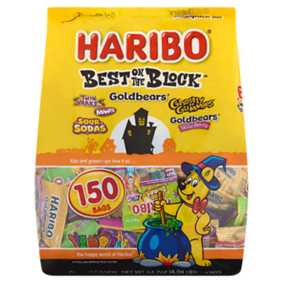 Haribo Best on The Block Goldbears Gummi Candy Multipack Size, 150 count, 64.7 oz