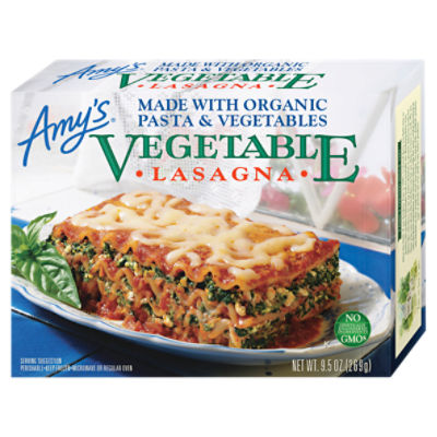 Amy's Vegetable Lasagna, Non-GMO, 9.5 oz., 9.5 Ounce