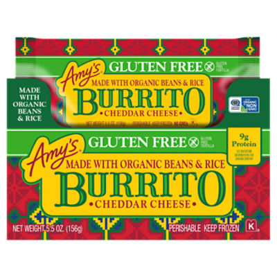 Amy's Gluten Free Cheddar Cheese Burrito, 5.5 oz