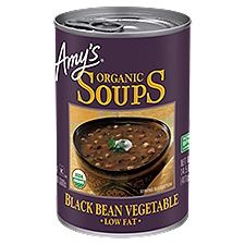 Amy's Low Fat Black Bean Vegetable Organic, Soups, 14.5 Ounce