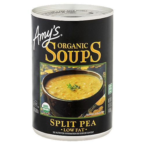 Amy's Organic Low Fat Split Pea Soups, 14.1 oz
This traditional American favorite made from organic split peas and vegetables has surprisingly light, delicate flavor.