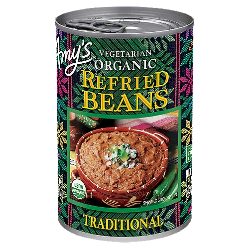 Amy's Traditional Vegetarian Organic Refried Beans, 15.4 oz
Tacos are one of our family's favorite meals. Now we (and our customers) can enjoy these tacos knowing that the beans are organic, as well as delicious. Prepare your favorite Mexican dish with these traditional-style pinto black beans.