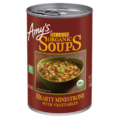 Amy's Hearty Organic Soups Hearty Minestrone with Vegetables, 14.1 oz