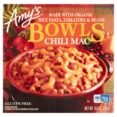 Amy's Chili Mac Bowls, 9.0 oz