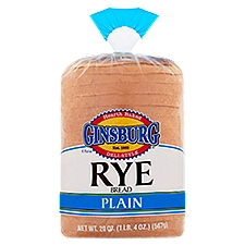 Ginsburg Deli-Style Plain Rye, Bread, 20 Ounce