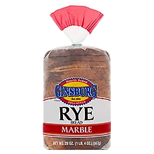 Ginsburg Deli-Style Marble Rye, Bread, 20 Ounce
