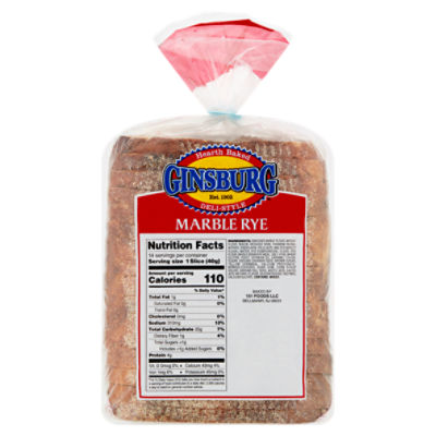 Ginsburg Deli-Style Marble Rye Bread, 20 oz