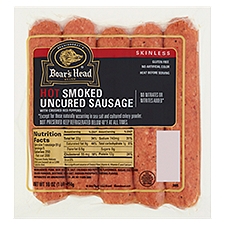 Brunckhorst's Boar's Head Skinless Hot Smoked Uncured Sausage, 5 count, 16 oz
