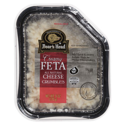 Boar's Head All Natural Creamy Feta Cheese Crumbles 6 oz