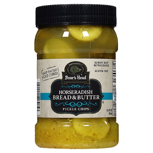 Brunckhorst's Boar's Head Horseradish Bread & Butter Pickle Chips, 15.5 fl oz