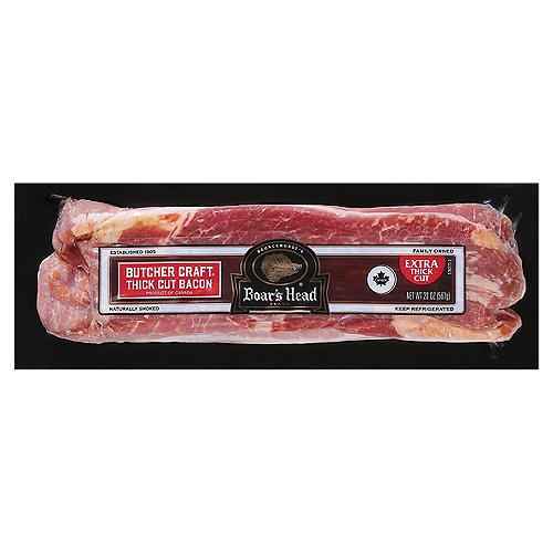 Boar's Head Butcher Craft Thick Cut Bacon, 20 ozNaturally Smoke Butcher Craft  Thick Cut Bacon