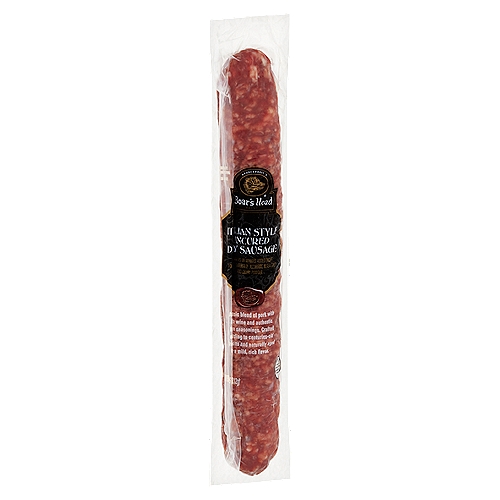 Boar's Head Italian Style Uncured Dry Sausage, 7.5 oz
No Nitrates or Nitrites Added Except for Those Naturally Occurring in Sea Salt and Celery Powder.

A classic blend of pork with white wine and authentic Italian seasonings. Crafted according to centuries-old traditions and naturally aged for a mild, rich flavor.
