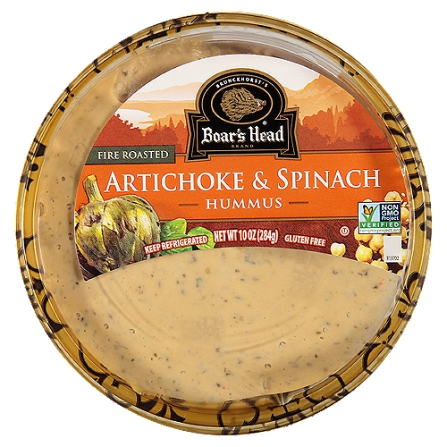 Brunckhorst's Boar's Head Fire Roasted Artichoke & Spinach Hummus, 10 oz