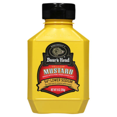 Boar's Head 54% Lower Sodium Yellow Mustard, 9 oz.