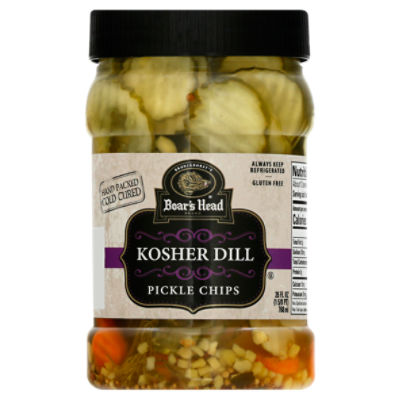 Boars Head Kosher Dill Pickle Chips 26 oz