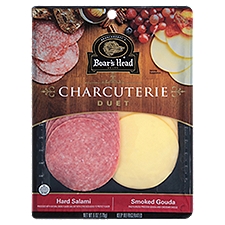 Boar's Head Hard Salami & Smoked Gouda Cheese, Charcuterie Duet, 6 Ounce