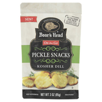 Boar's Head On the Go Kosher Dill Pickle Snacks, 3 oz