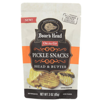 Boar's Head On the Go Bread & Butter Pickle Snacks, 3 oz