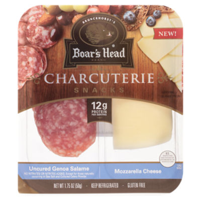Boar's Head Uncured Genoa Salame Mozzarella Cheese Charcuterie 1.75 oz