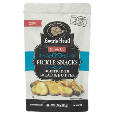 Boar's Head On the Go Horseradish Bread & Butter Pickle Snacks, 3 oz