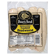Boar's Head Natural Casing Cooked, Bratwurst, 16 Ounce
