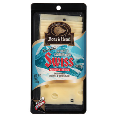 Boar's Head Imported Switzerland Swiss Cheese, 7 oz Gourmet