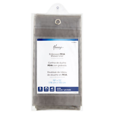 Kenney Smoke Embossed PEVA Shower Liner