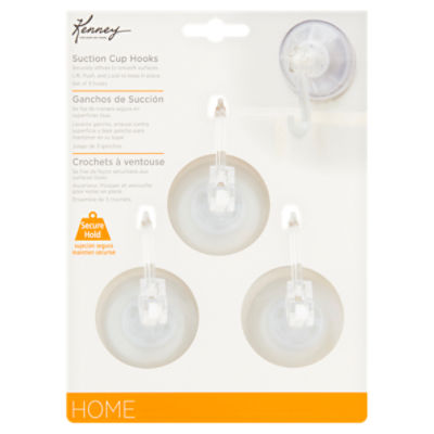 Kenney Home Shower Basket, Suction, Clear