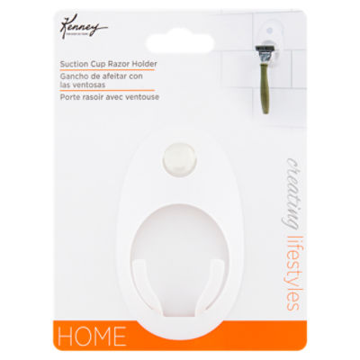 Kenney Home White Suction Cup Razor Holder