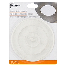 Kenney Home Rubber Drain Stopper, White, 1 Each