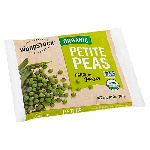 Woodstock Organic Petite Peas, 10 oz