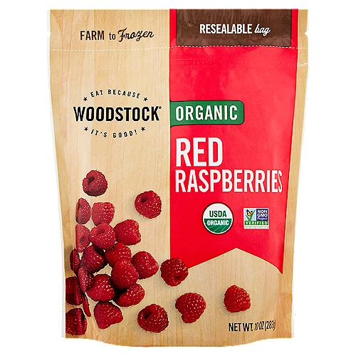 Woodstock Organic Red Raspberries, 10 oz
