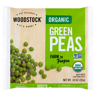 Woodstock Organic Green Peas, 10 oz
