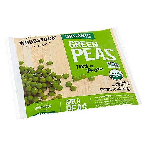 Woodstock Organic Green Peas, 10 oz