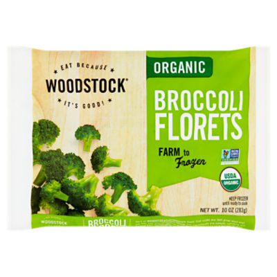 Woodstock Organic Broccoli Florets, 10 oz Gourmet