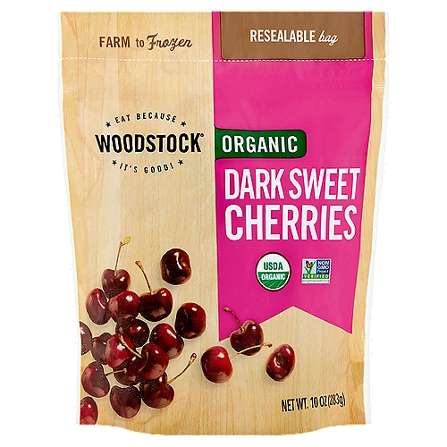 Woodstock Dark Sweet Cherries - Organic, 10 oz