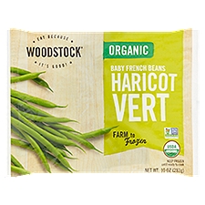 Woodstock Organic Baby French Beans, Haricot Vert, 10 Ounce