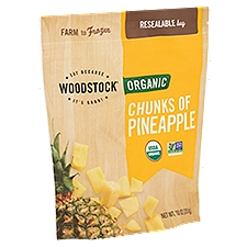 Woodstock Organic Pineapple Chunks, 10 Ounce