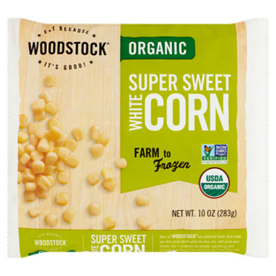 Woodstock Organic Super Sweet White Corn, 10 oz