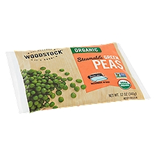 Woodstock Green Peas, Organic Steamable, 12 Ounce