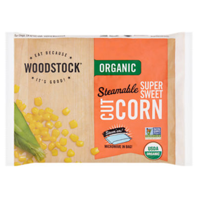 Woodstock Organic Steamable Super Sweet Cut Corn, 12 oz
