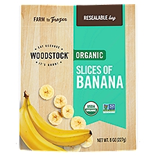 WOODSTOCK Organic, Slices of Banana, 8 Ounce