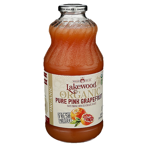 Lakewood Organic Pure Pink Grapefruit Juice, 32 fl oz