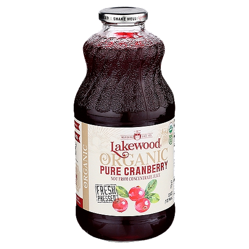 Lakewood Organic Pure Cranberry Juice, 32 fl oz