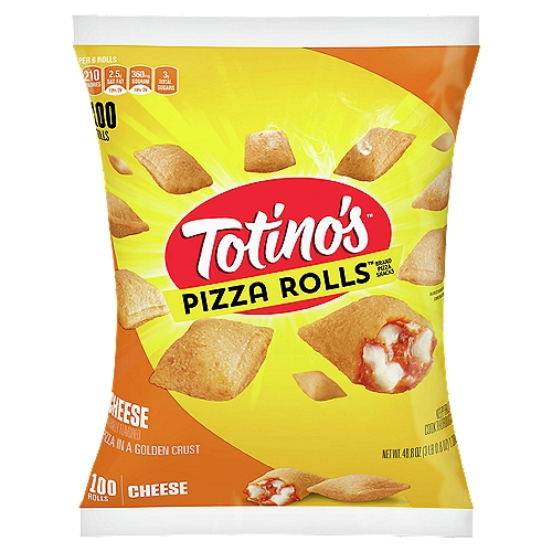 Totino's Pizza Rolls Cheese Pizza Snacks, 48.8 oz
Pizza in a Golden Crust